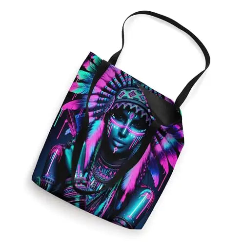 Luminous Spirit: Tribal Glow Tote Bag Apparel