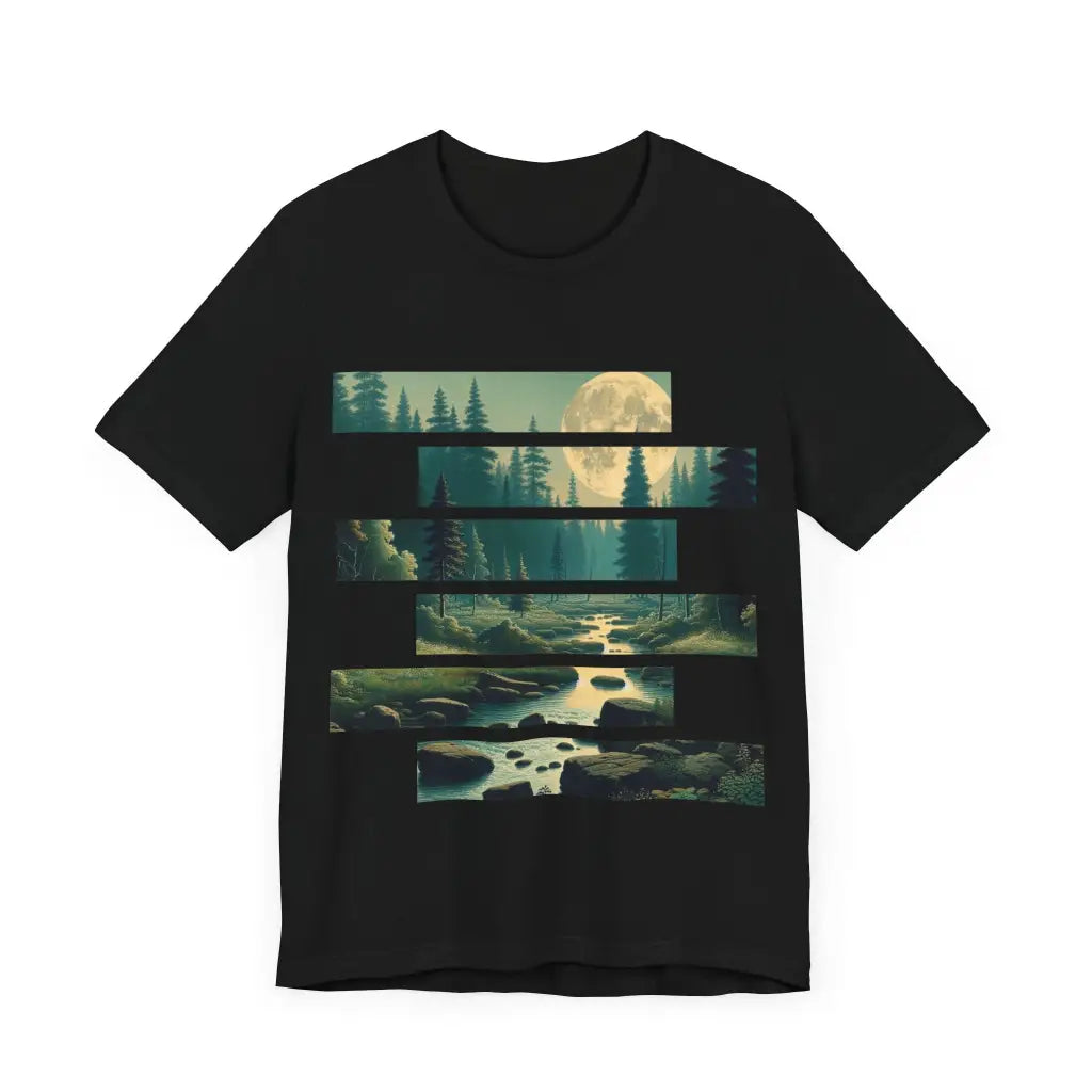 Lunar Gleam over Sylvan Streams - Jersey Short Sleeve Tee