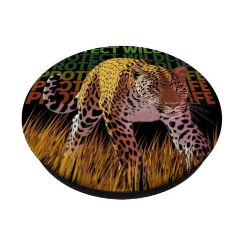 Majestic Jaguar: Guardian of the Grasslands PopSockets