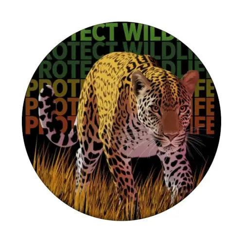Majestic Jaguar: Guardian of the Grasslands PopSockets