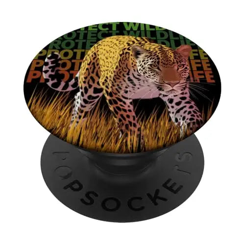 Majestic Jaguar: Guardian of the Grasslands PopSockets