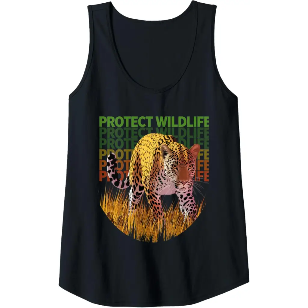 Majestic Jaguar: Guardian of the Grasslands Tank Top