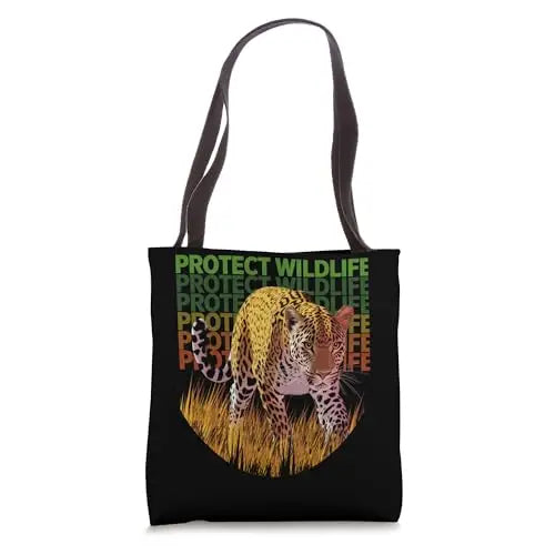 Majestic Jaguar: Guardian of the Grasslands Tote Bag Apparel