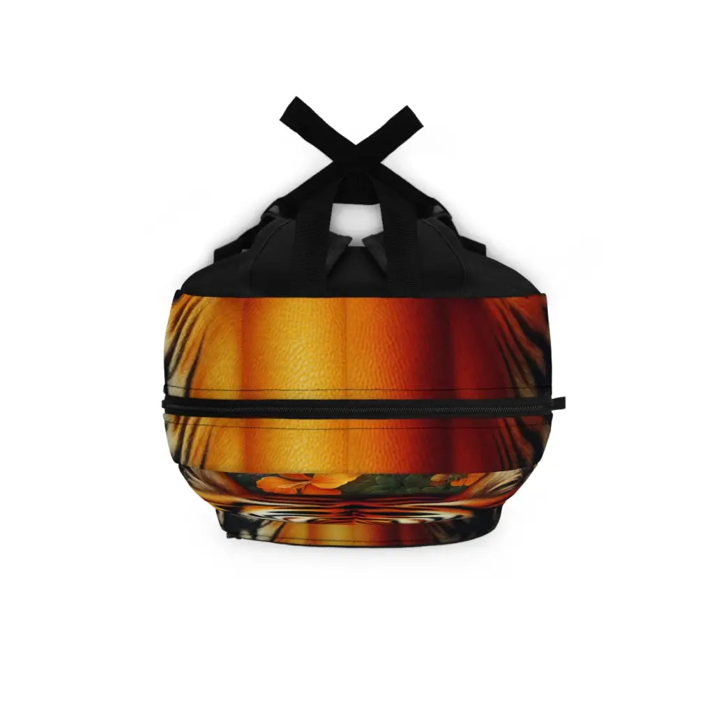 Majestic Tiger Among Vibrant Blooms Backpack One size Bags