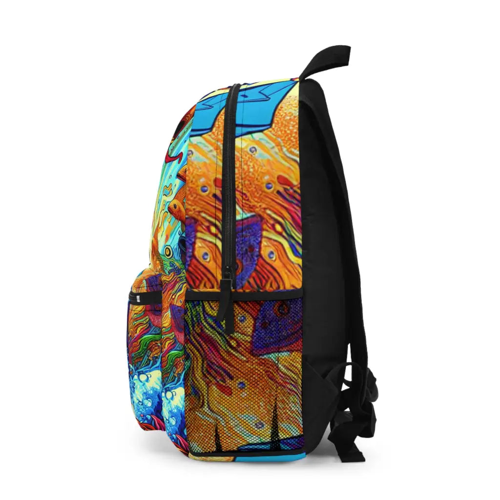 Man in the Sea of Fishes Backpack One size Bags