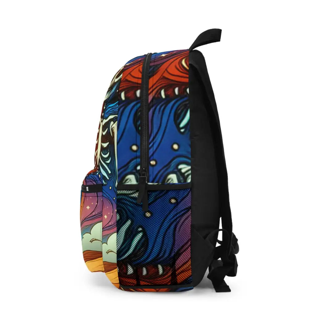 Man Wandering Under the Cosmic Tapestry Backpack One size