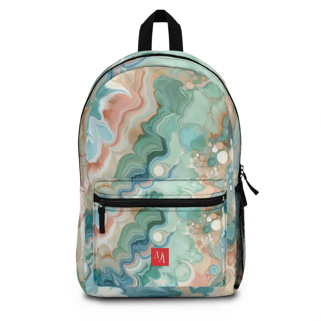 Marbled Hues Intertwine - Backpack - One size - Bags