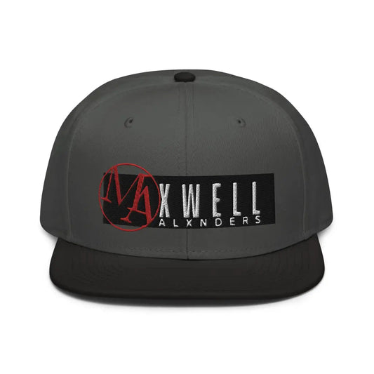 Maxwell Alxnders Snapback Hat - Black / Charcoal gray