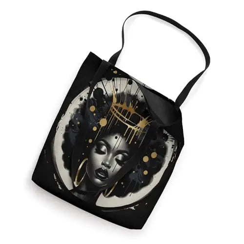Melanin Majesty: Crowned in Power Tote Bag Apparel