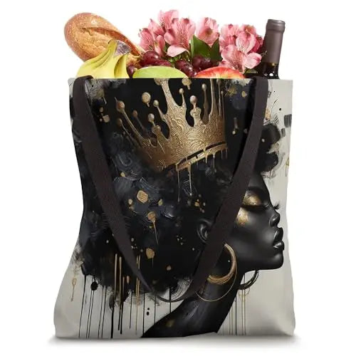 Melanin Queen of Resilience: Crowned in Treasure Tote Bag