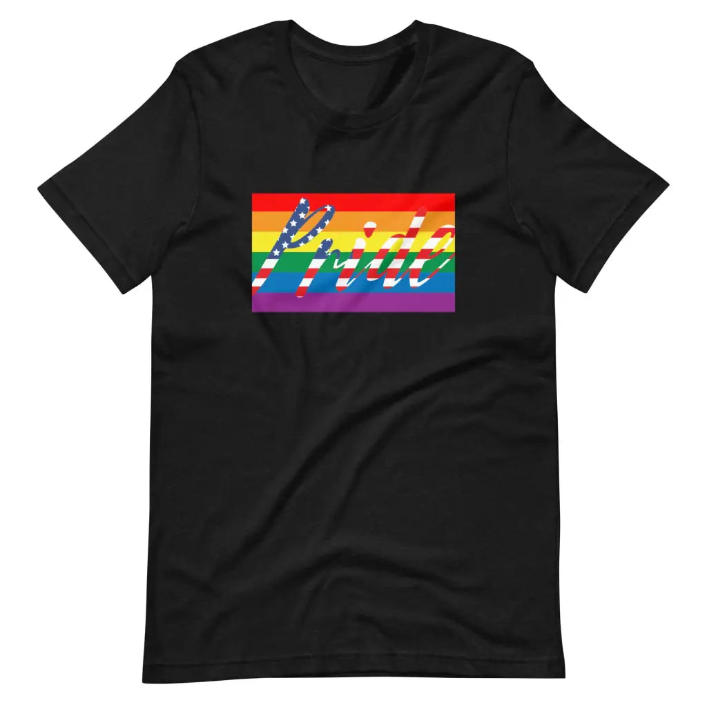 Men’s American Flag Gay Pride LGBT t-shirt - Black