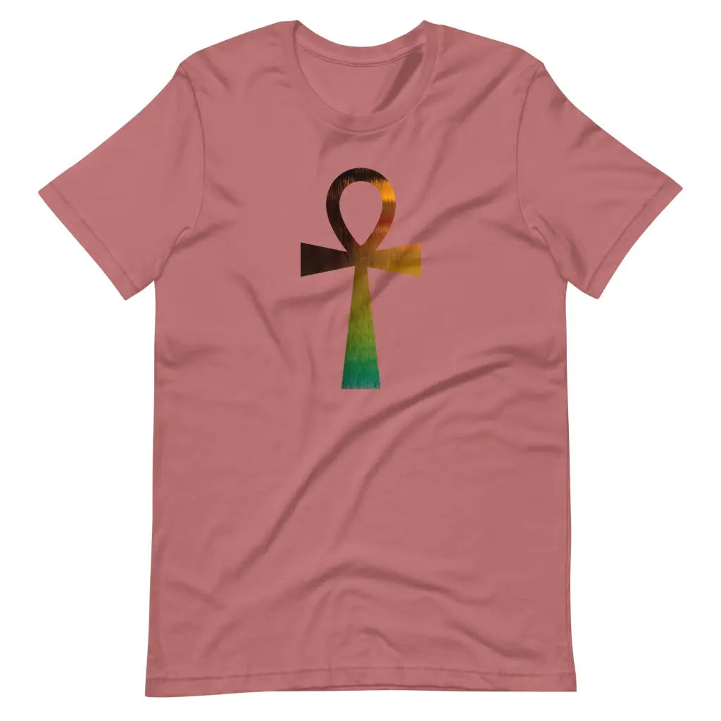 Men’s Ankh: Egyptian Symbol for life t-shirt - Mauve / S