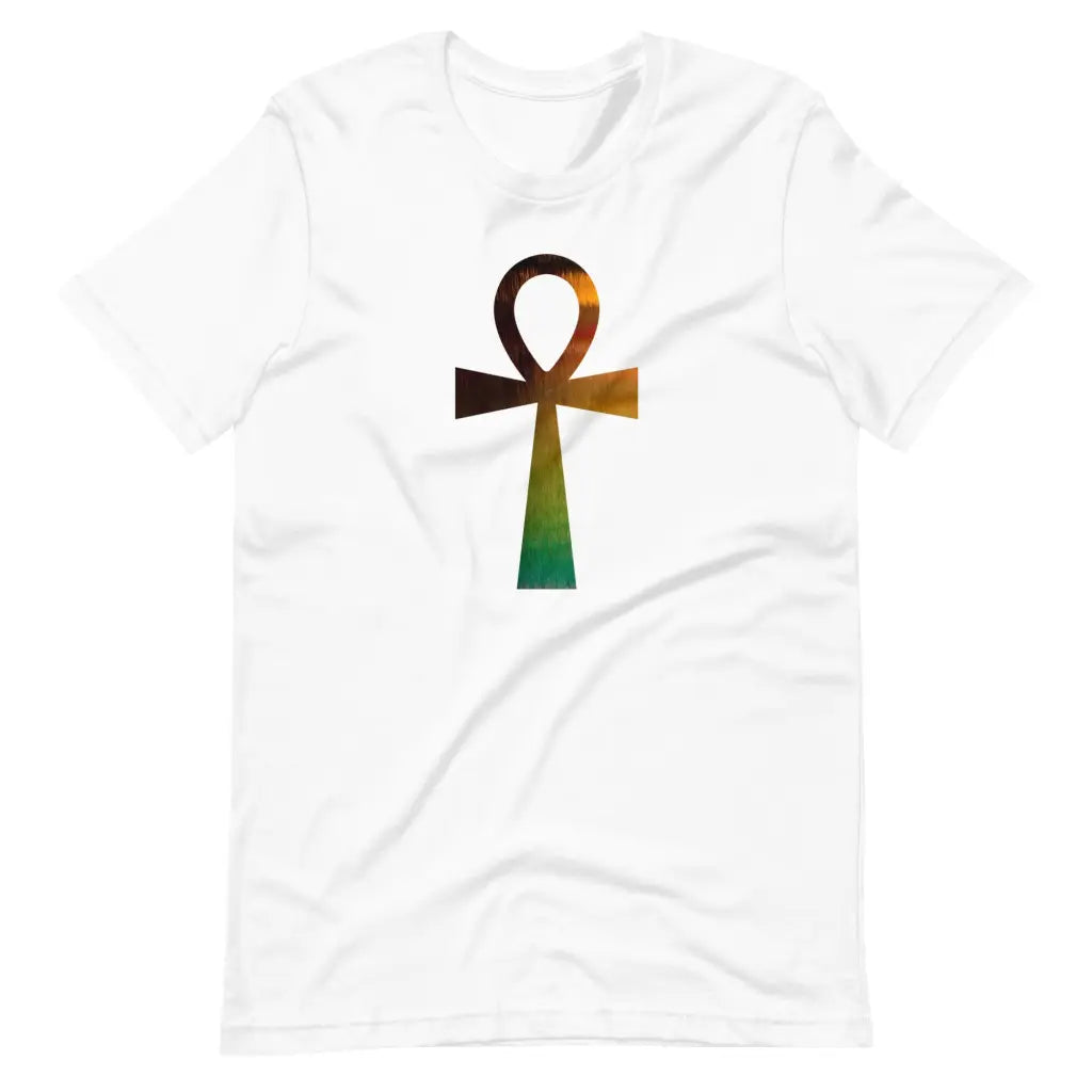 Men’s Ankh: Egyptian Symbol for life t-shirt - White / S