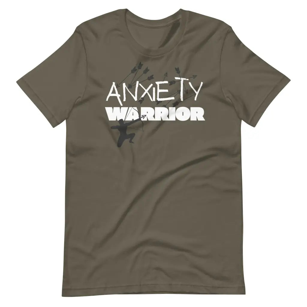 Men’s Anxiety Warrior t-shirt - Army / S - T-Shirt