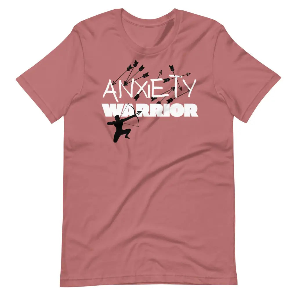 Men’s Anxiety Warrior t-shirt - Mauve / S - T-Shirt