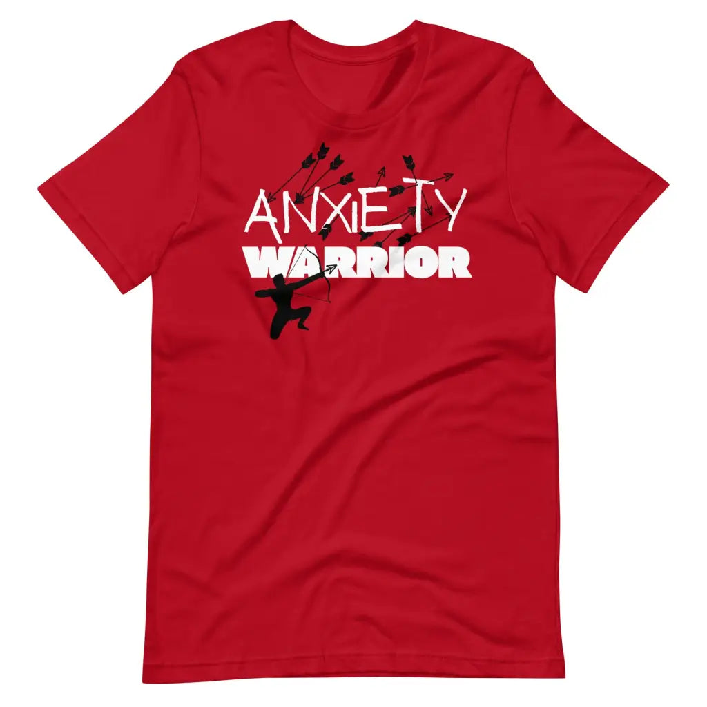 Men’s Anxiety Warrior t-shirt - Red / S - T-Shirt