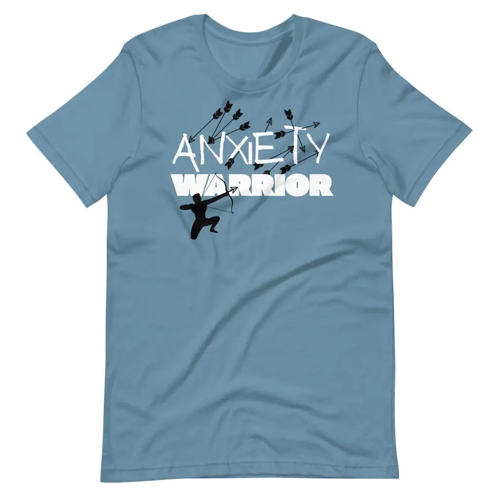 Men’s Anxiety Warrior t-shirt - Steel Blue / S - T-Shirt