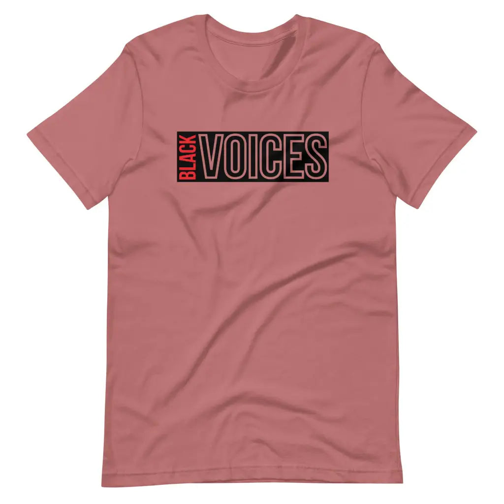 Men’s Black Voices t-shirt - Mauve / S - T-Shirt