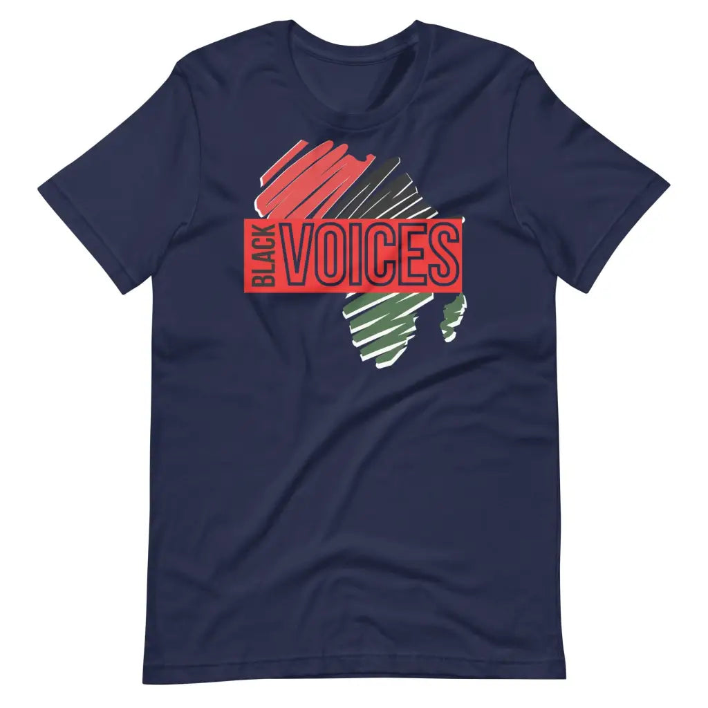 Men’s Black Voices t-shirt - Navy / S - T-Shirt