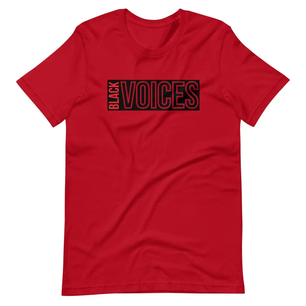 Men’s Black Voices t-shirt - Red / S - T-Shirt