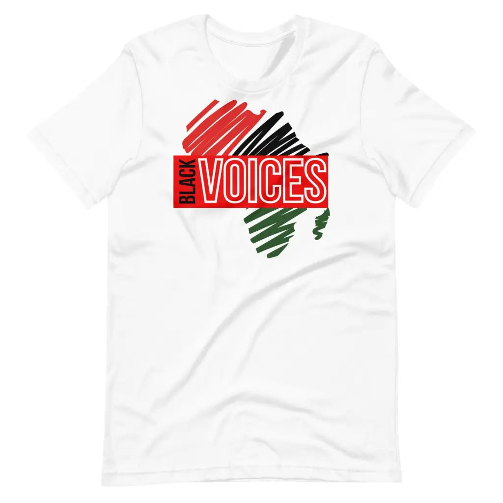 Men’s Black Voices t-shirt - White / S - T-Shirt