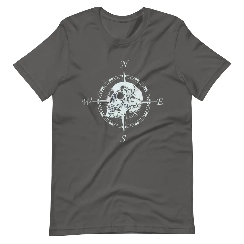 Men’s Compass Skull t-shirt - Asphalt / S - T-Shirt