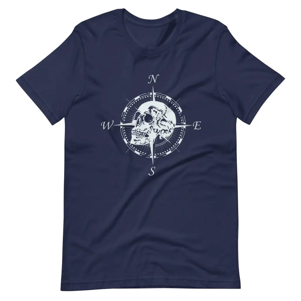 Men’s Compass Skull t-shirt - Navy / S - T-Shirt