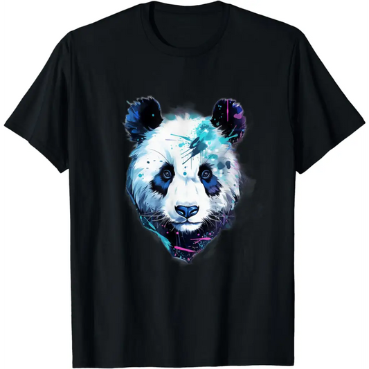 Men’s Cute Graffiti Panda Bear Minimalist Black and White