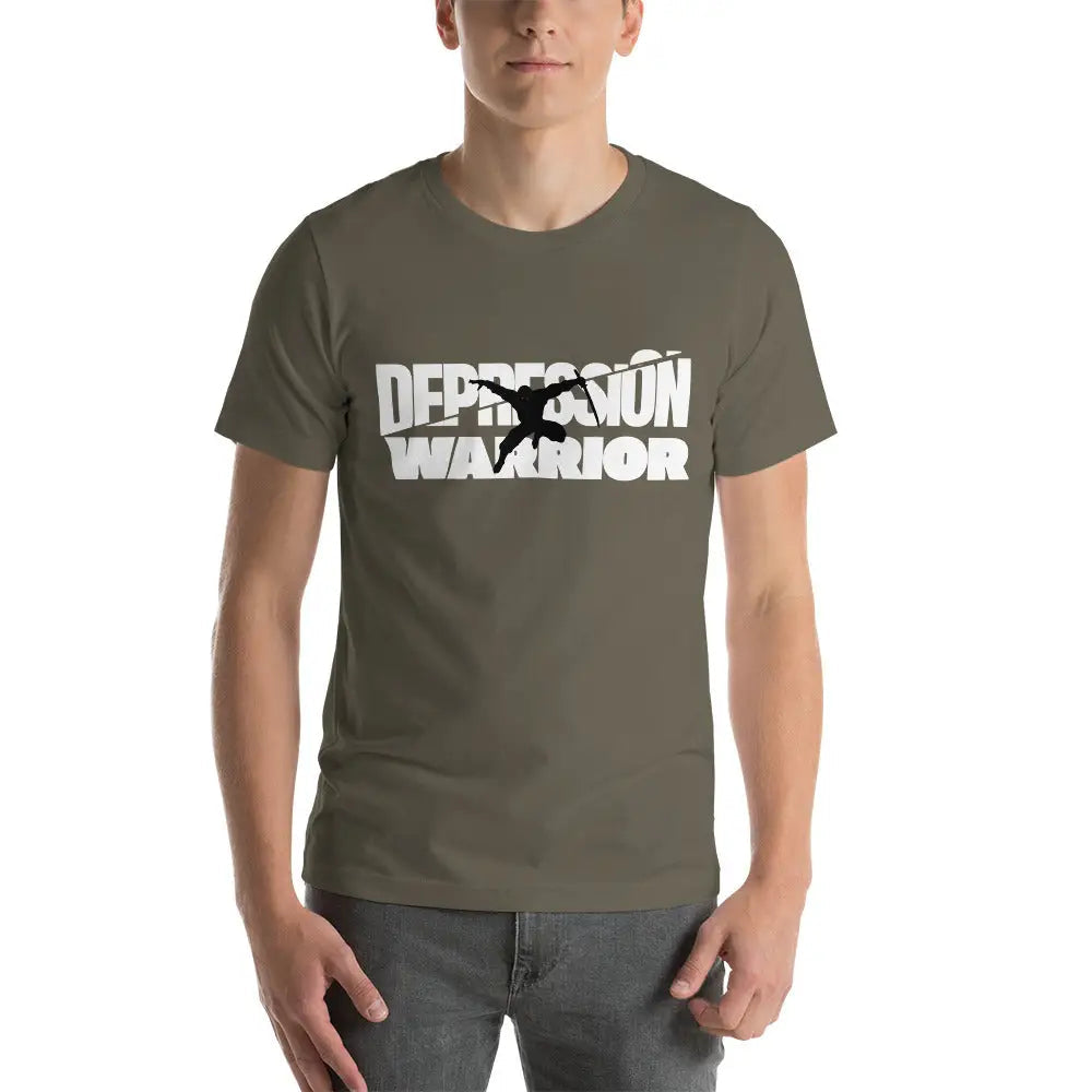 Men’s Depression Warrior t-shirt - Army / S - T-Shirt