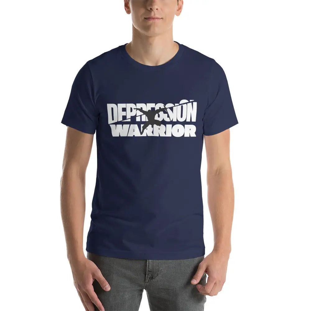 Men’s Depression Warrior t-shirt - Navy / S - T-Shirt