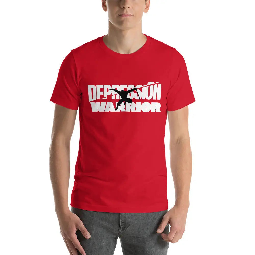 Men’s Depression Warrior t-shirt - Red / S - T-Shirt