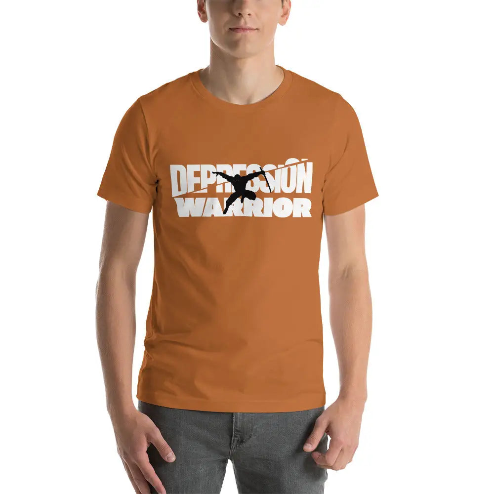 Men’s Depression Warrior t-shirt - Toast / S - T-Shirt