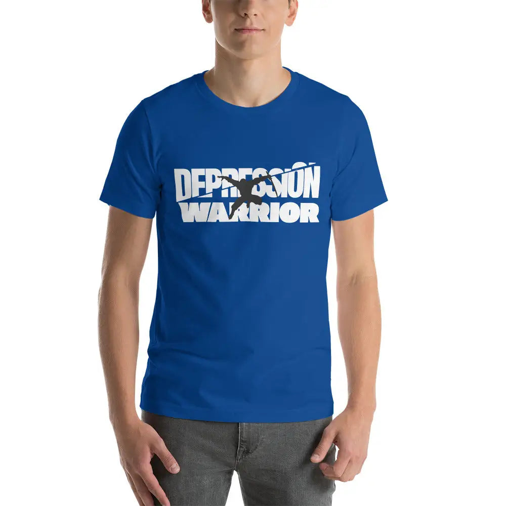 Men’s Depression Warrior t-shirt - True Royal / S - T-Shirt