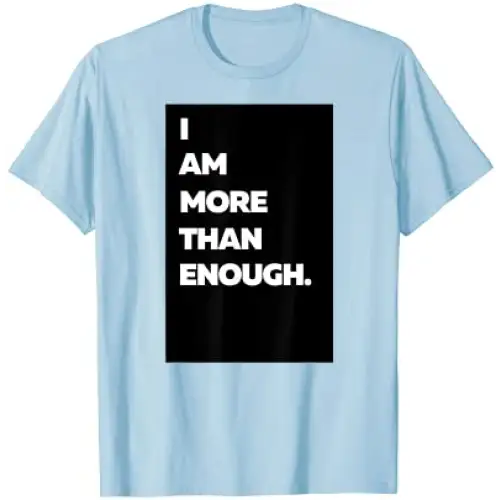 Men’s I am more than enough. - baby_blue / S - T-Shirt