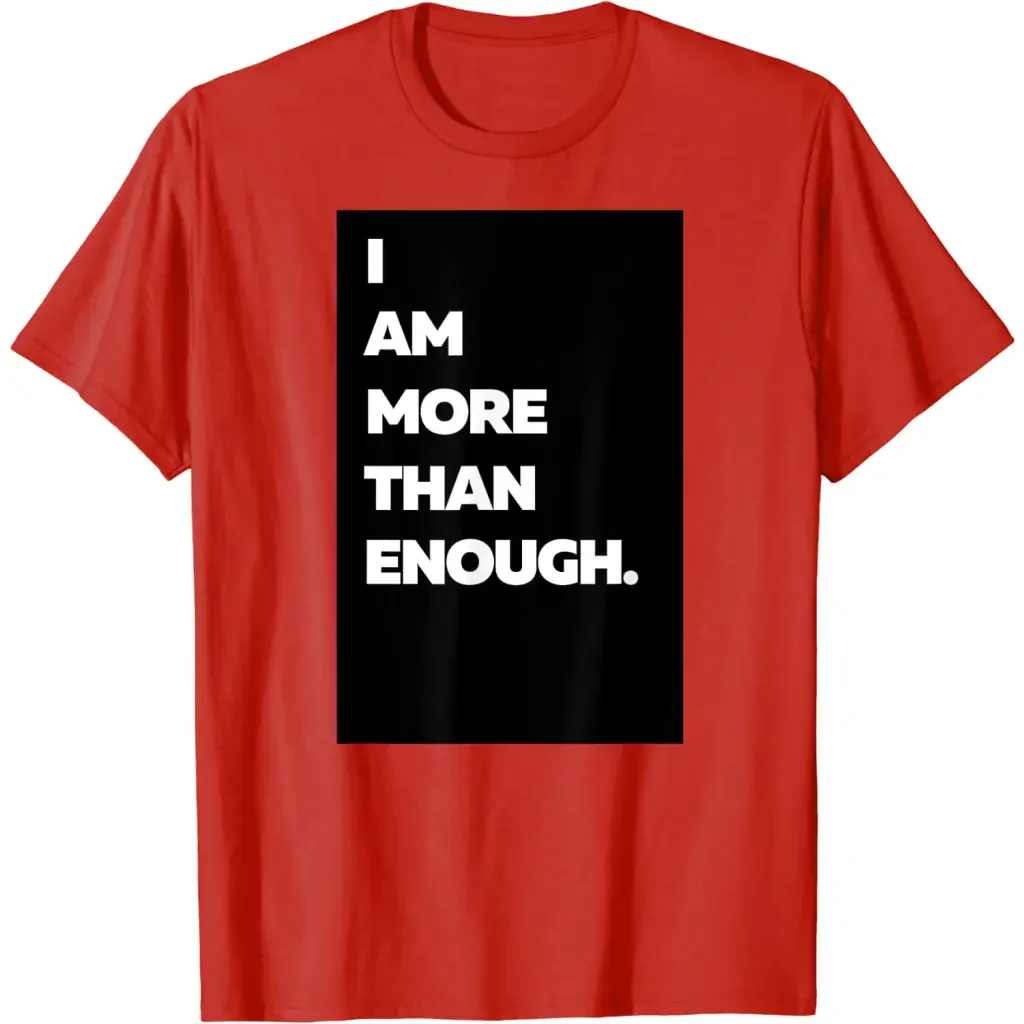 Men’s I am more than enough. - cranberry / S - T-Shirt