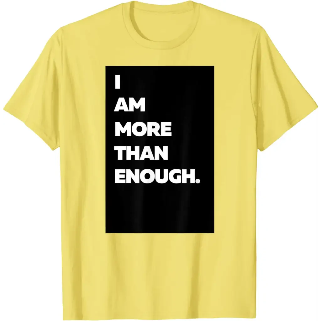 Men’s I am more than enough. - lemon / S - T-Shirt