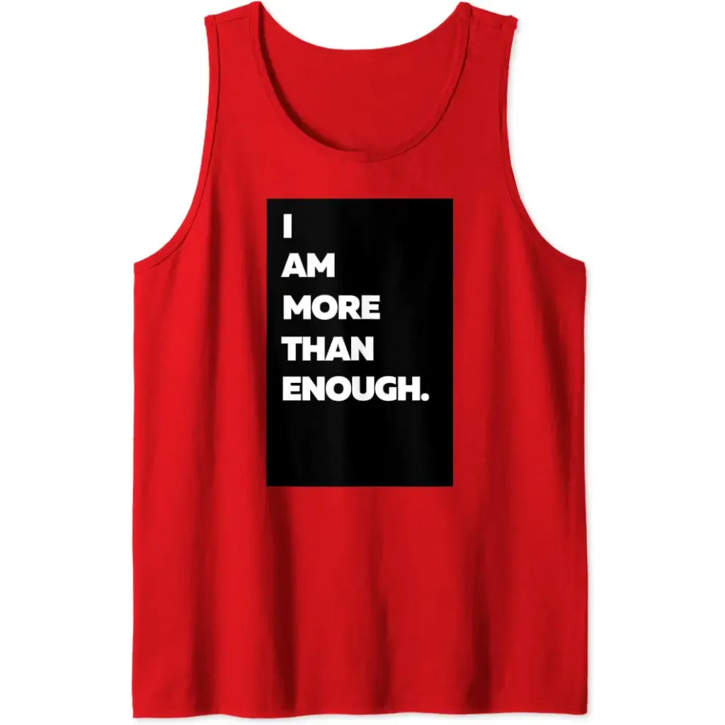 Men’s I am more than enough. Tank Top - red / S