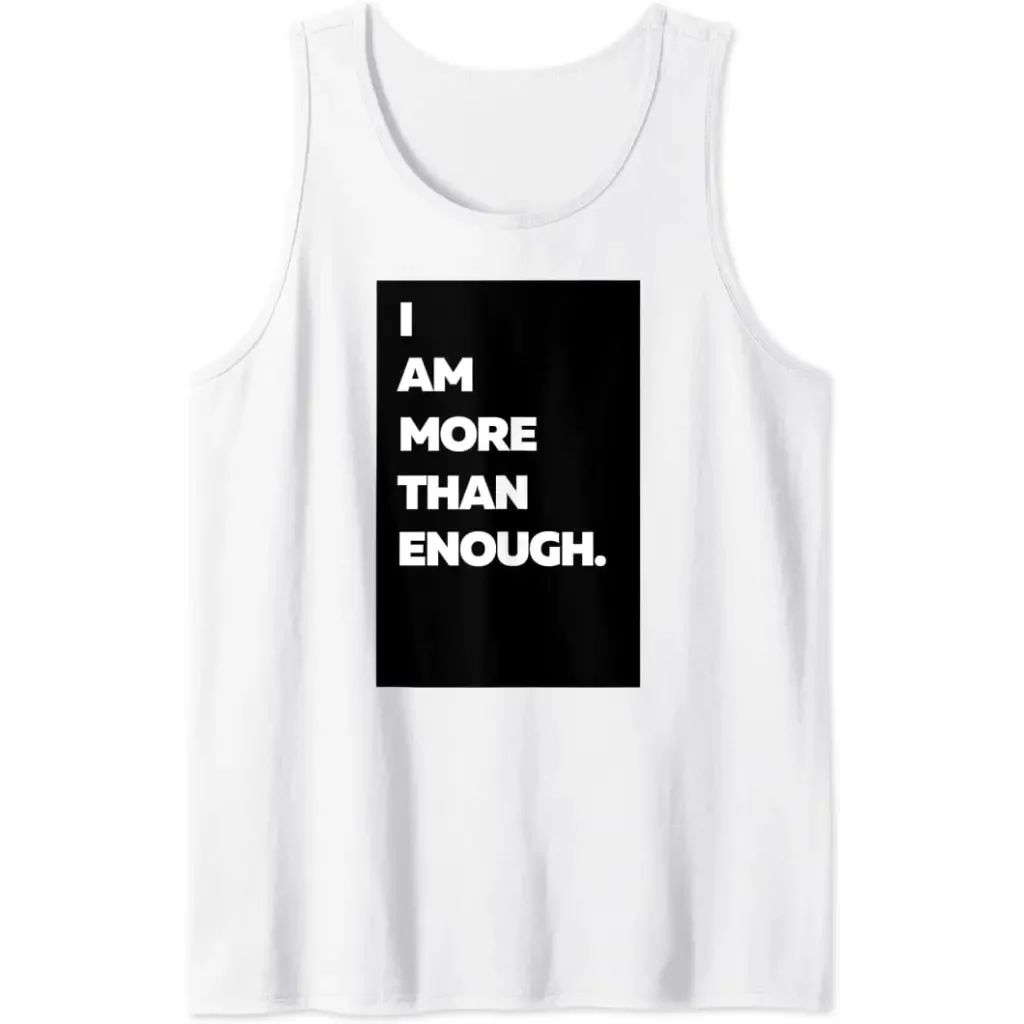 Men’s I am more than enough. Tank Top - white / S