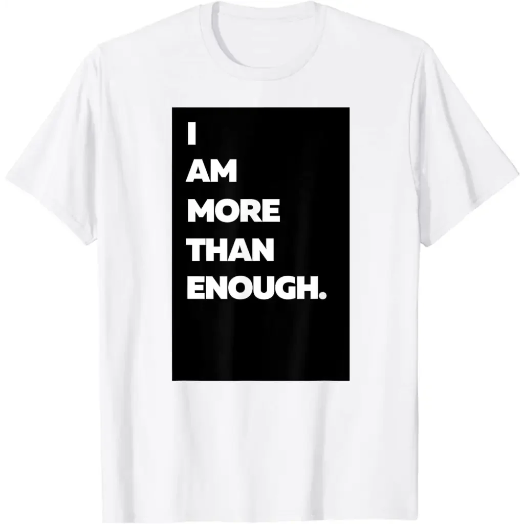 Men’s I am more than enough. - white / S - T-Shirt