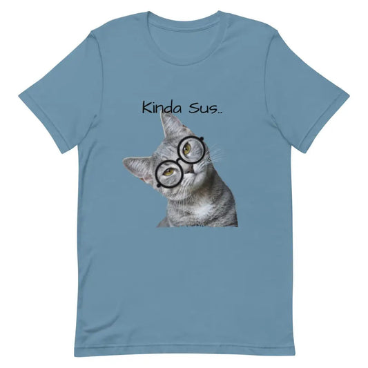 Men’s Kind of Sus Curious Cat with Glasses Short-Sleeve
