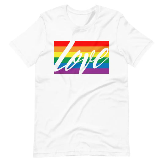 Men’s Love is LGBT t-shirt - White / S - T-Shirt