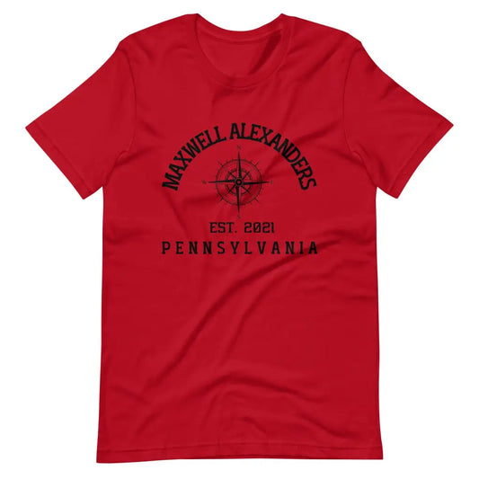 Men’s Maxwell Alexanders PA Compass t-shirt - Red / XS