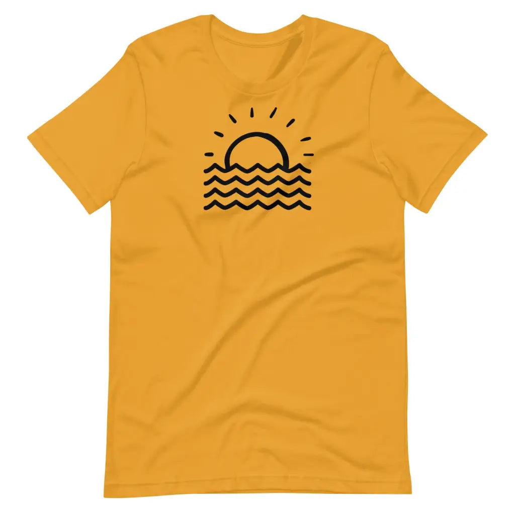 Men’s Minimalist Fun in the Sun T-shirt - Black Graphic