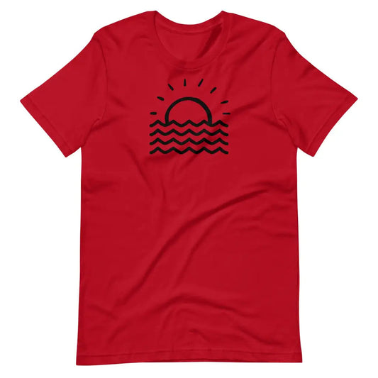 Men’s Minimalist Fun in the Sun T-shirt - Black Graphic