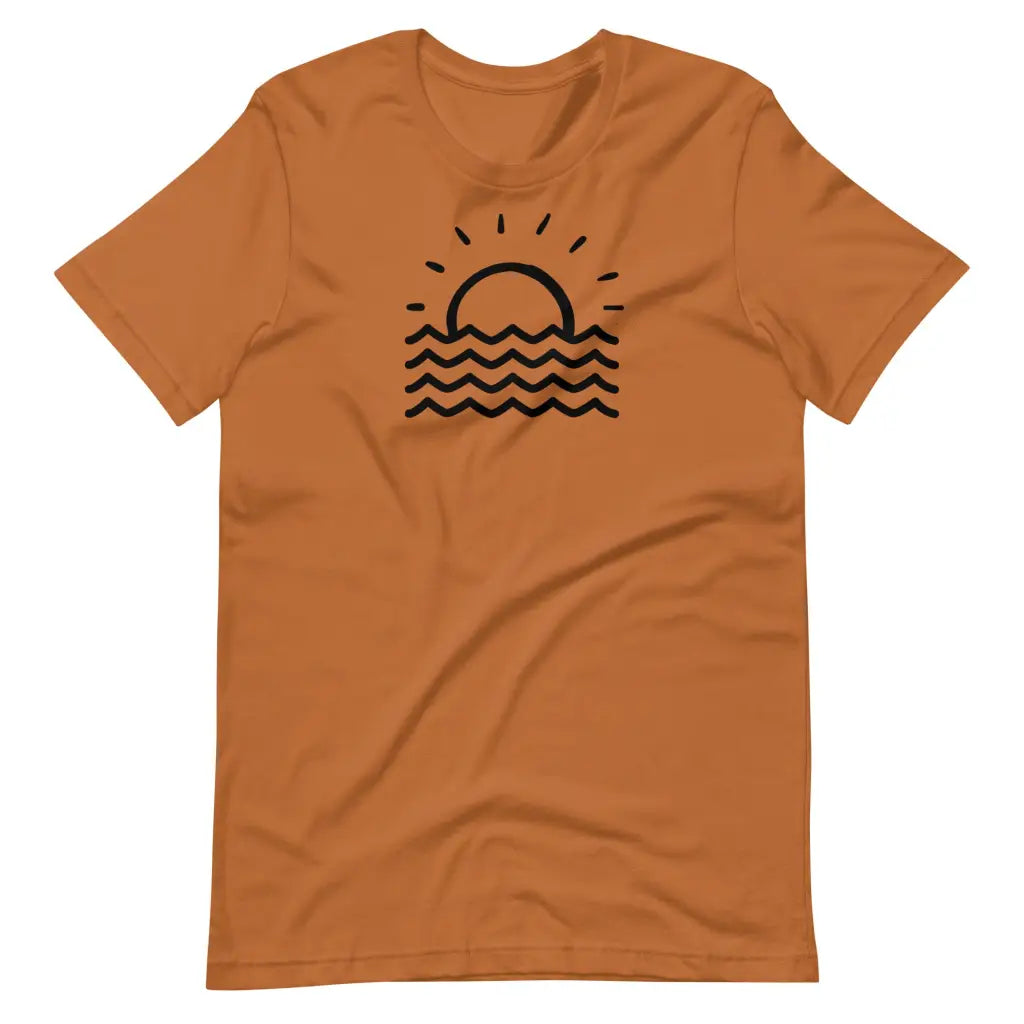 Men’s Minimalist Fun in the Sun T-shirt - Black Graphic