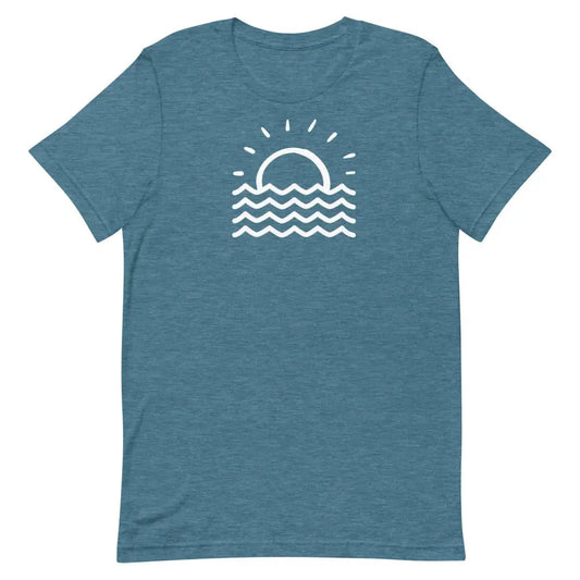 Men’s Minimalist Fun in the Sun T-shirt - Heather Deep