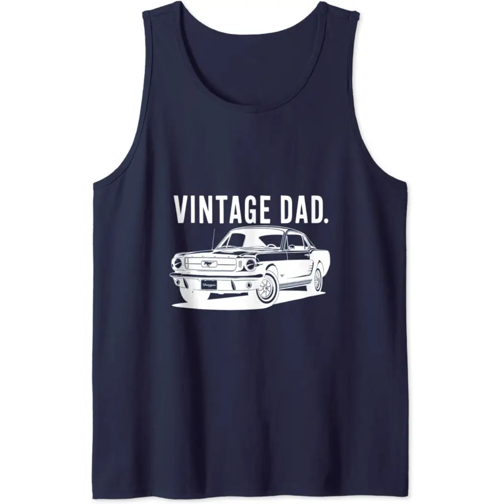 Mens Vintage Dad: Classic Car Father’s Day Tank Top