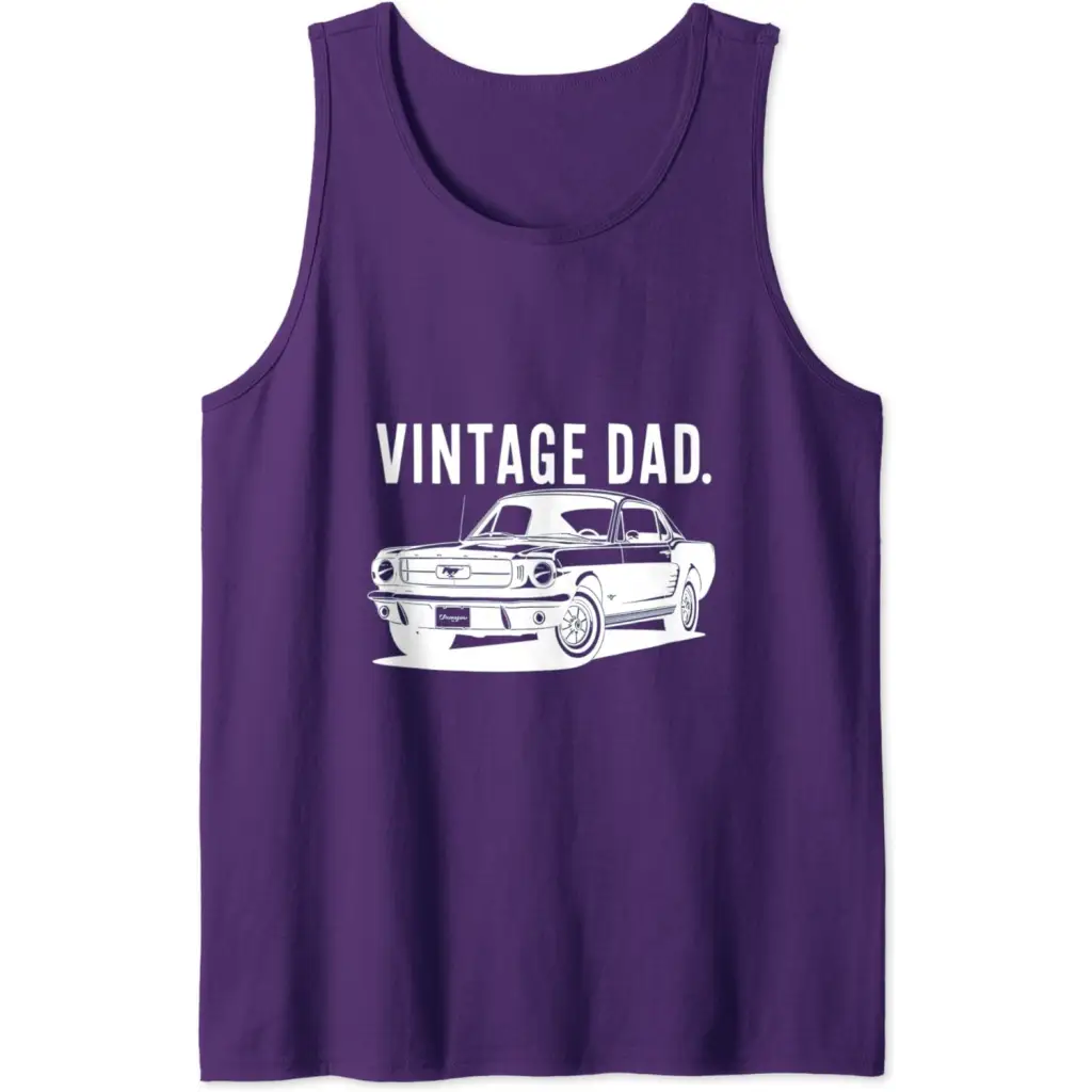 Mens Vintage Dad: Classic Car Father’s Day Tank Top