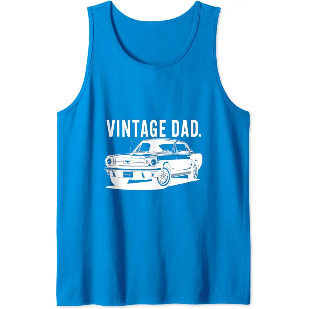 Mens Vintage Dad: Classic Car Father’s Day Tank Top