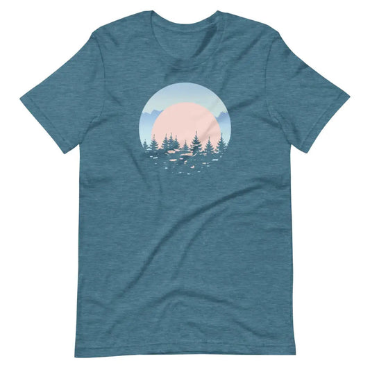 Men’s Winter Mountain Lodging Vaca t-shirt - Heather Deep